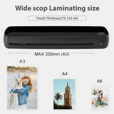80-100mic Poch A3 máquina laminadora con sistema de calentamiento de rodillos calientes