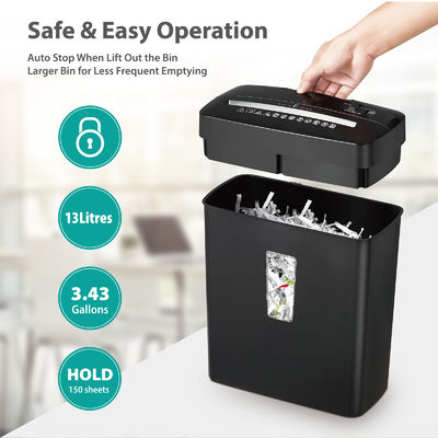 Aprobación ETL Máquina para la destrucción de papel compacto de 6 hojas Trituradora de papel 13L C220P-6