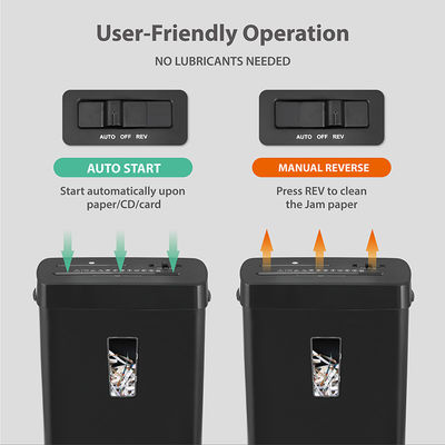 Máquina de trituración de papel de oficina para el hogar ligera y compacta CD222P Trituración de 8 hojas A4