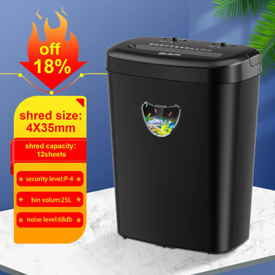 CD228P-12 ETL Certificado 25L de papel de oficina de trabajo pesado trituradora con 68 DB de nivel de ruido de corte cruzado