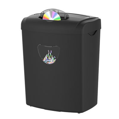 Equipo de oficina de gran capacidad de 21L de nivel P4 Destructor de papel y discos CD218P 10 Sheet Cross Cut Paper Shredder