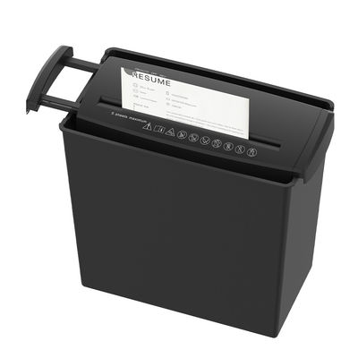 Mini tamaño 5 hojas de papel cortado en tiras trituradora de papel para uso en el hogar Oficina Con 10L Basket Bin