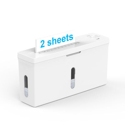 Equipo de oficina nuevo Nivel P5 CS201C A4 2 destructor de hojas para escritorio máquina de triturar papel de escritorio color blanco
