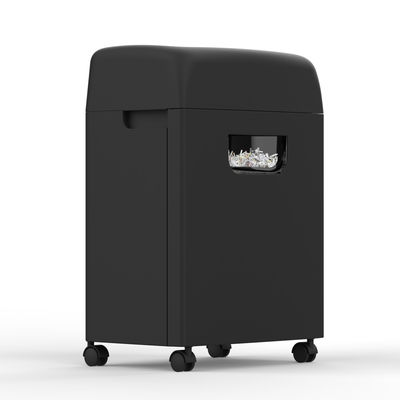 Trituradora de papel de trabajo pesado 45 minutos 18 hojas de corte cruzado de tarjetas de crédito de oficina trituradoras para oficina 20 litros contenedor de extracción con 4 casters