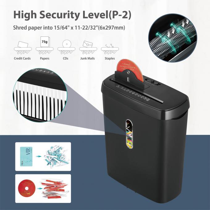 SD108P Tarjeta de tira 8 hojas A4 CD Tarjeta de crédito Papel trituradora Máquina para la oficina de la casa trituración 2