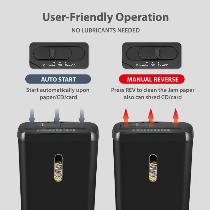 SD108P Tarjeta de tira 8 hojas A4 CD Tarjeta de crédito Papel trituradora Máquina para la oficina de la casa trituración 3