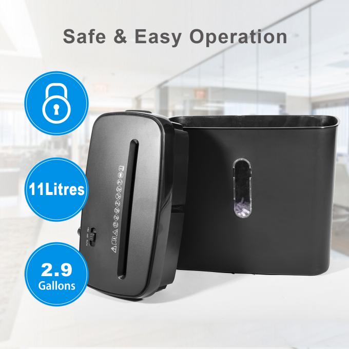 Mini oficina en casa de corte cruzado 6 hojas de papel A4 trituradora con 11L cesta C502P 4