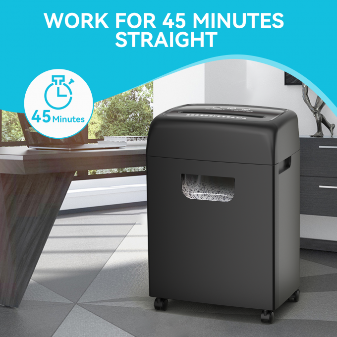 C281P Trituradora de papel de recorte transversal de contenedores de carga pesada de 20L 4*33mm tamaño de trituración P-4 nivel de seguridad 18 trituradora de hojas 2