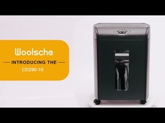 CD290P 10 hojas Micro corte papel de negocios de trabajo pesado triturador de CD con 18 litros de papel extraíble