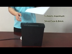 S606B máquina trituradora de papel cortado en tiras tamaño triturador de 6,8 mm 5 hojas A4
