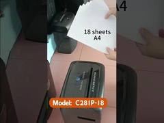 C281P-18 trituradora de papel para oficinas con 4 ruedas